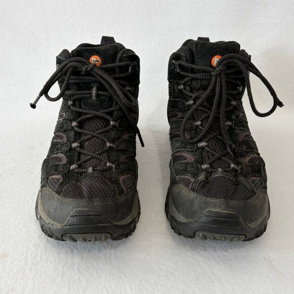 Merrell Hiking Boots Mens 10.5 Black Suede Hi-Top Vibram Soles Performance Shoes main image 4